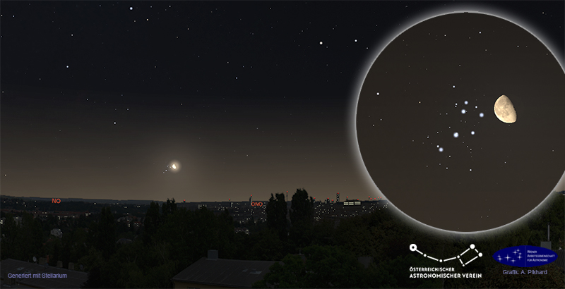 Himmelsanblick am 12. 9. 2025 um 21.45 Uhr MESZ