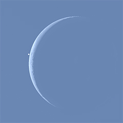 Mond bedeckt Venus am 19. 9. 2025