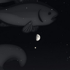 Mond und Saturn in den Fischen