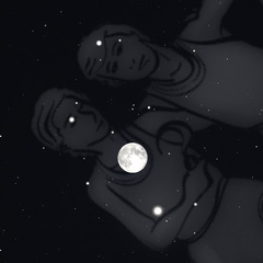 Mond und Jupiter in den Zwillingen am 4. 1. 2026