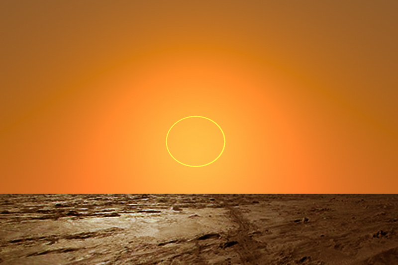 Simulation der ringförmigen Sonnenfinsternis vom 17. Februar 2026