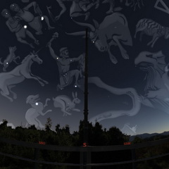 Himmelsanblick am 19.2.2026 in der Abenddämmerung