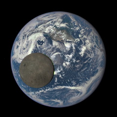 Erde und Mond (NASA/JPL DSCOVR)