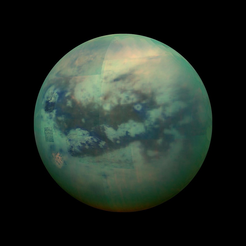 Titan. Aufnahme der Raumsonde Cassini. Credit: NASA/JPL.