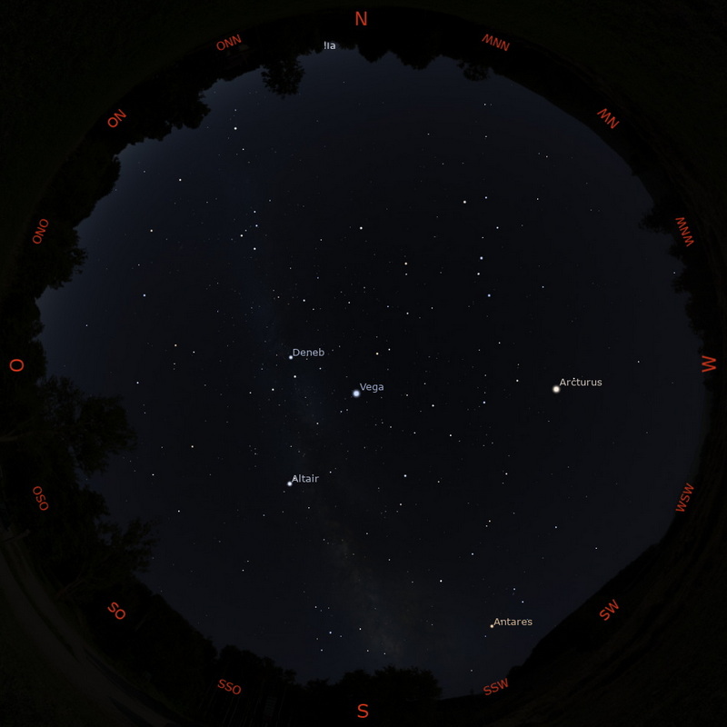 Morgenhimmel am 15. des Monats